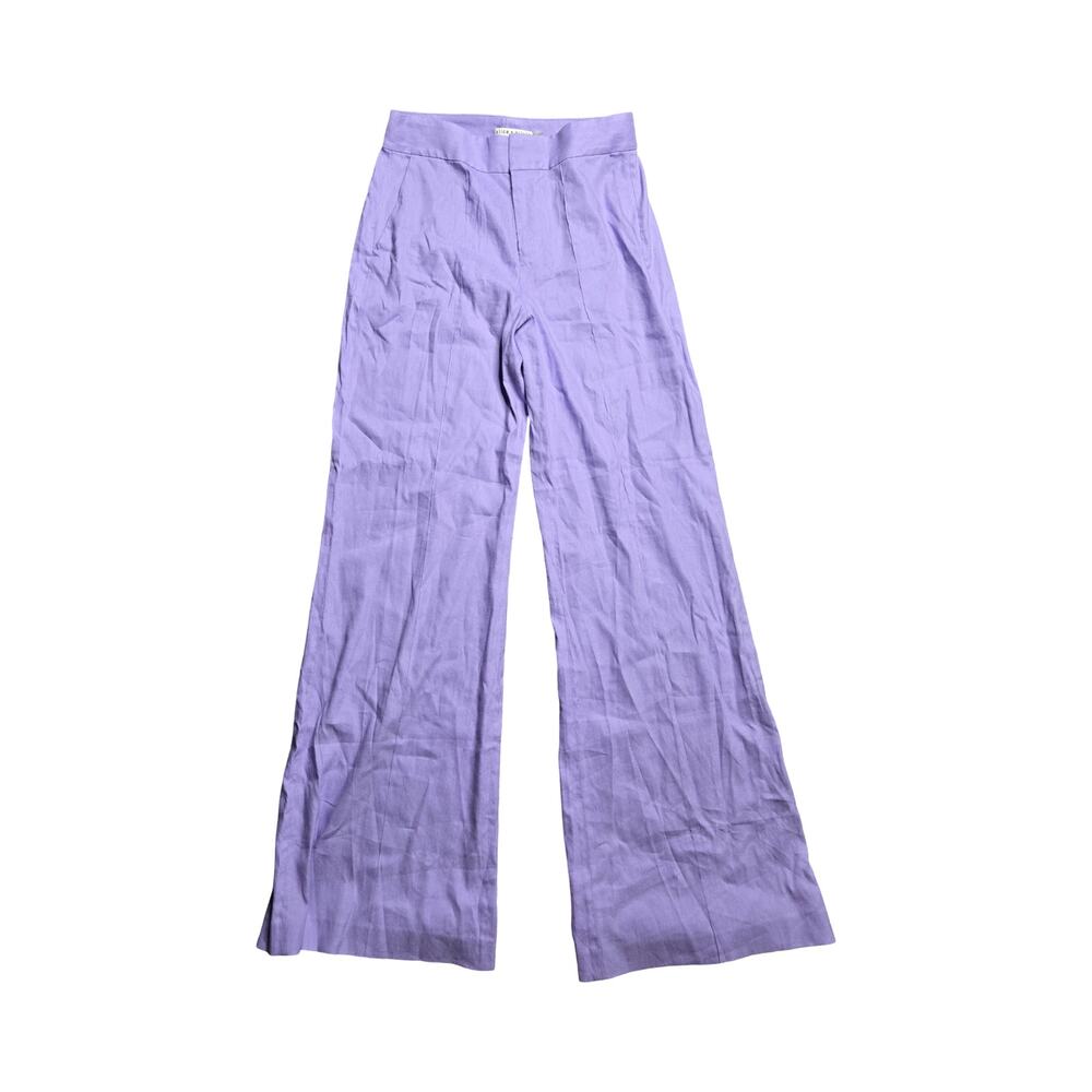 Alice + Olivia Dylan High Waist Purple Pants Size: 8 - Picture 2 of 6